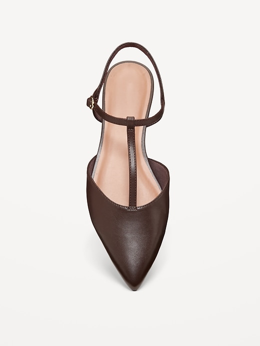 Image number 3 showing, Faux-Leather Mary Jane T-Strap Flats for Women