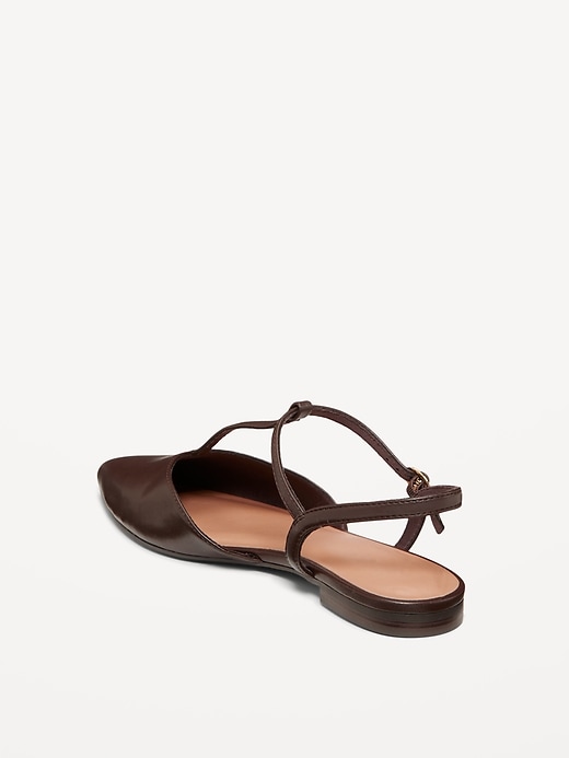 Image number 5 showing, Faux-Leather Mary Jane T-Strap Flats for Women