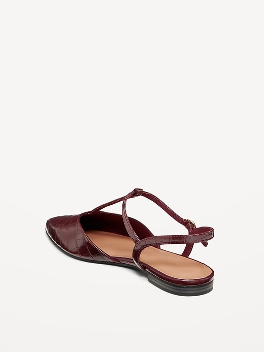 Image number 5 showing, Faux-Leather Mary Jane T-Strap Flats for Women