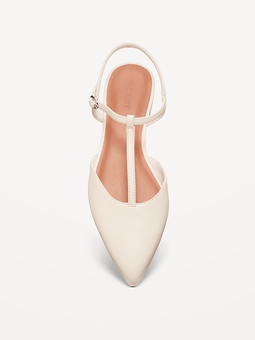 Image number 3 showing, Faux-Leather Mary Jane T-Strap Flats for Women