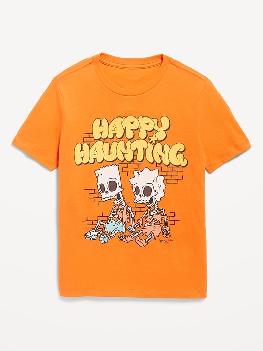 Image number 1 showing, The Simpsons™ Gender-Neutral Graphic T-Shirt for Kids