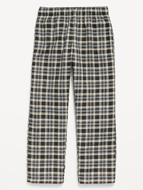 Plaid Flannel Pajama Pants for Boys - Medium Green Plaid