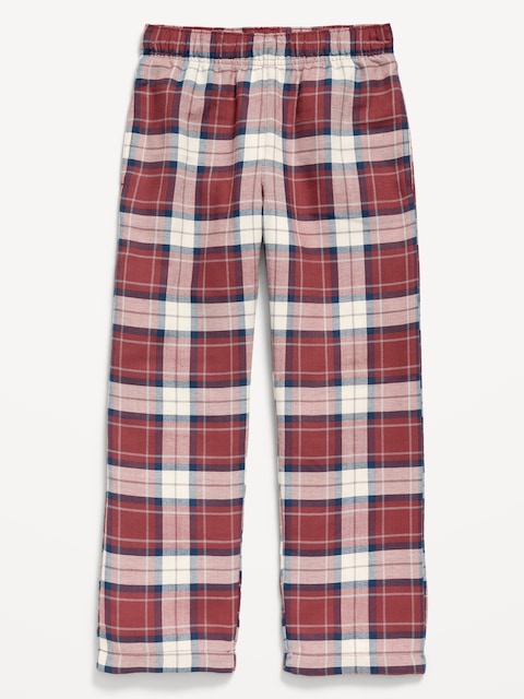 Plaid Flannel Pajama Pants for Boys - Red Plaid