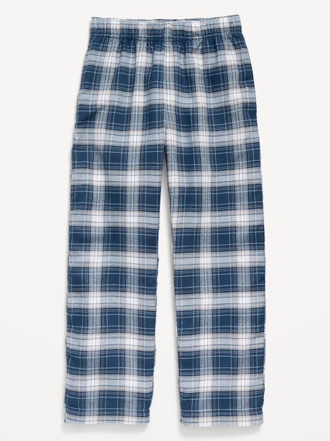 Plaid Flannel Pajama Pants for Boys - Blue Plaid