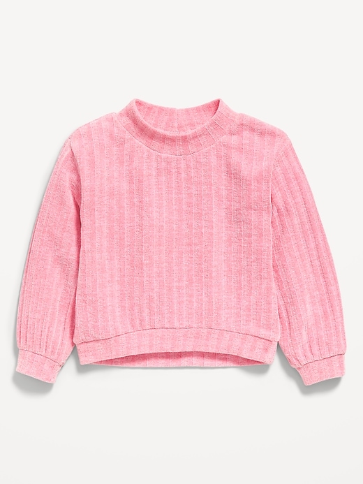 Image number 1 showing, Cozy Mock-Neck Chenille Sweater for Toddler Girls