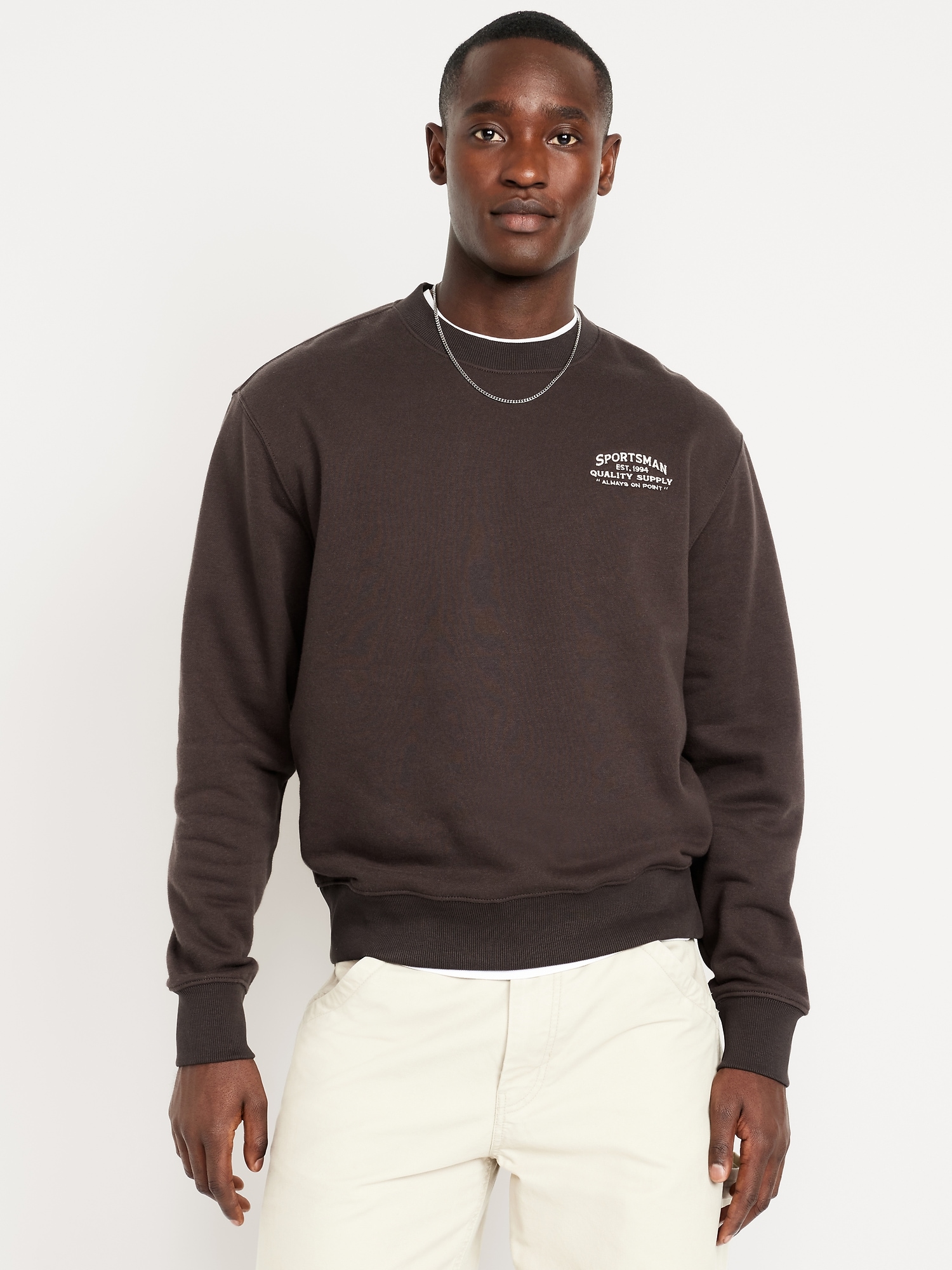 Loose Graphic Rotation Crew-Neck Sweatshirt
