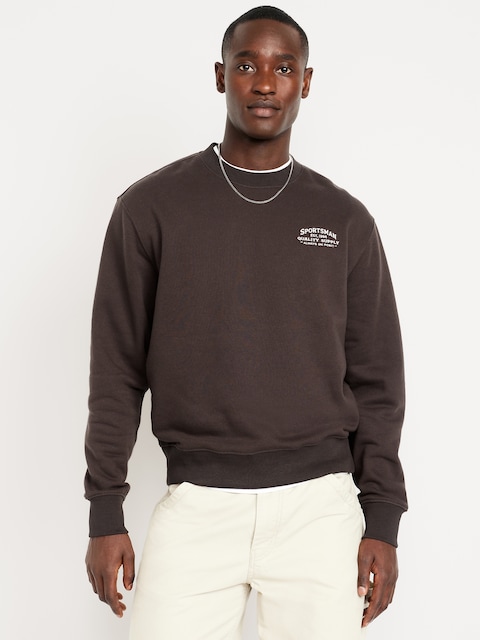 Loose Graphic Rotation Crew-Neck Sweatshirt - Sportsman
