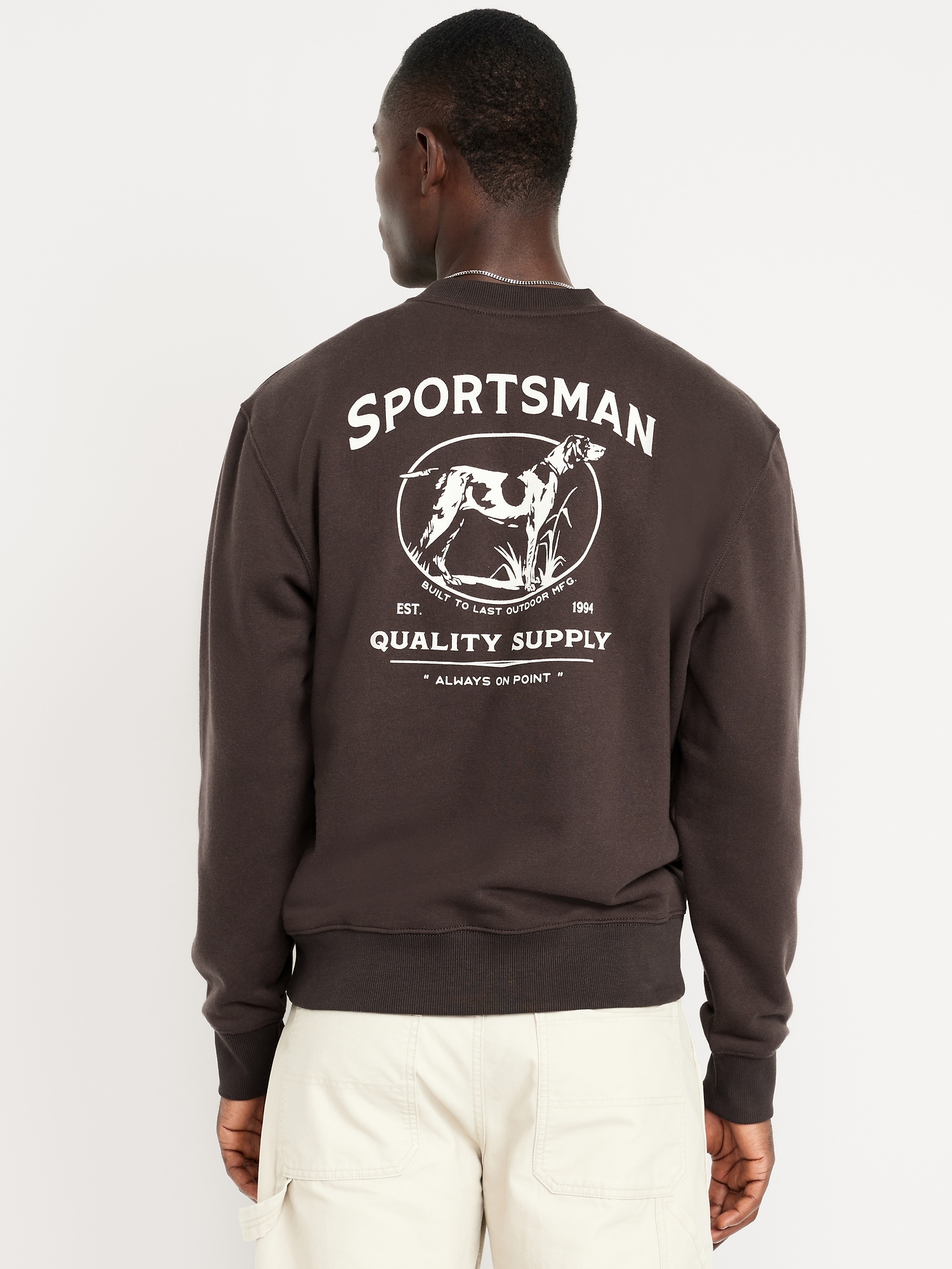 Loose Graphic Rotation Crew-Neck Sweatshirt