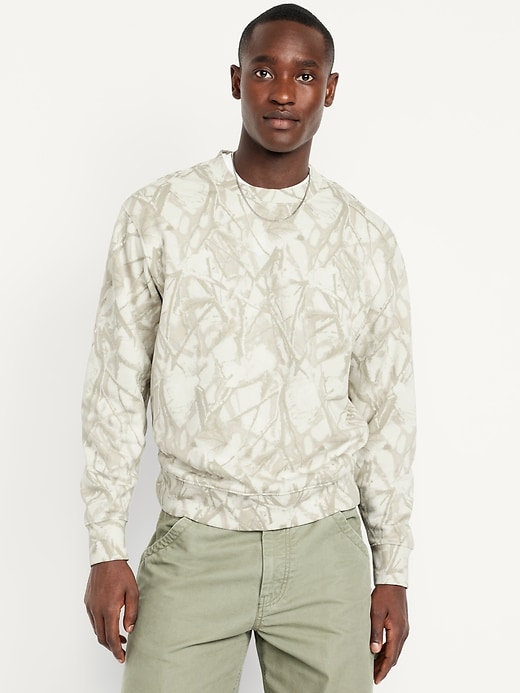 Image number 1 showing, Loose Printed Rotation Crew-Neck Sweatshirt