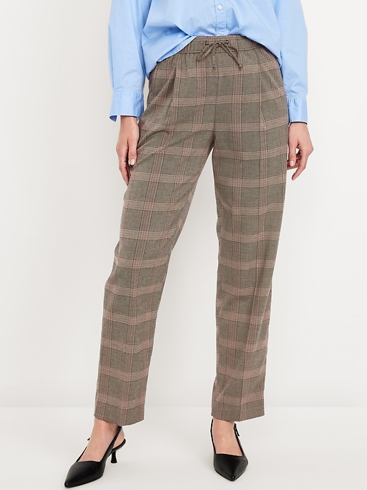 Image number 2 showing, High-Waisted Billie Straight Plaid Ankle Trouser