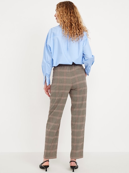Image number 3 showing, High-Waisted Billie Straight Plaid Ankle Trouser