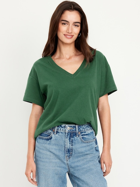 Vintage V-Neck T-Shirt - Field Of Greens