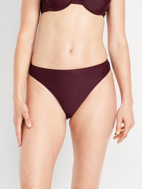 Mid-Rise Bikini Swim Bottoms - Dark Sepia