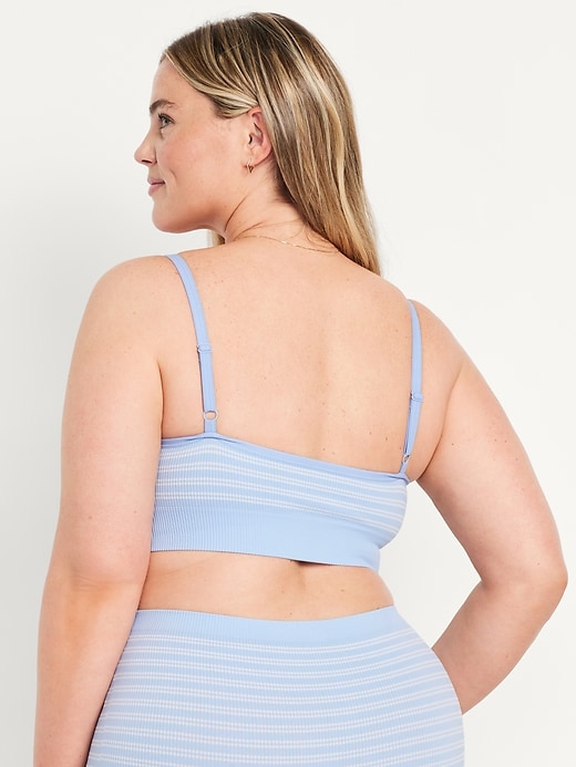 Image number 7 showing, Seamless Ribbed Longline Bralette