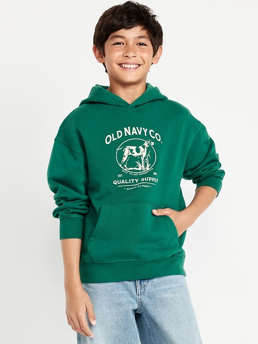 Image number 1 showing, Favorite Fleece Oversized Logo-Graphic Pullover Hoodie for Boys