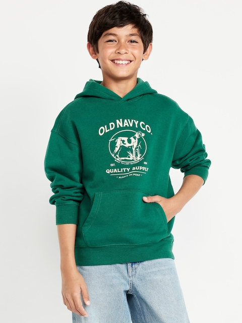 Favorite Fleece Oversized Logo-Graphic Pullover Hoodie for Boys - Botanica