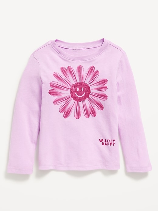 Image number 1 showing, Long-Sleeve Graphic T-Shirt for Toddler Girls