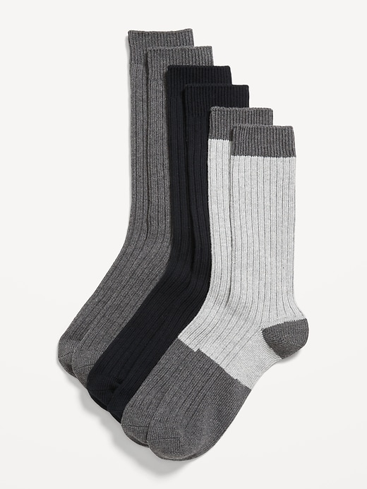 Image number 1 showing, 3-Pack Marled Boot Socks for Men
