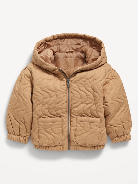 Quilted Pocket Twill Jacket for Toddler Girls - Candy Graham