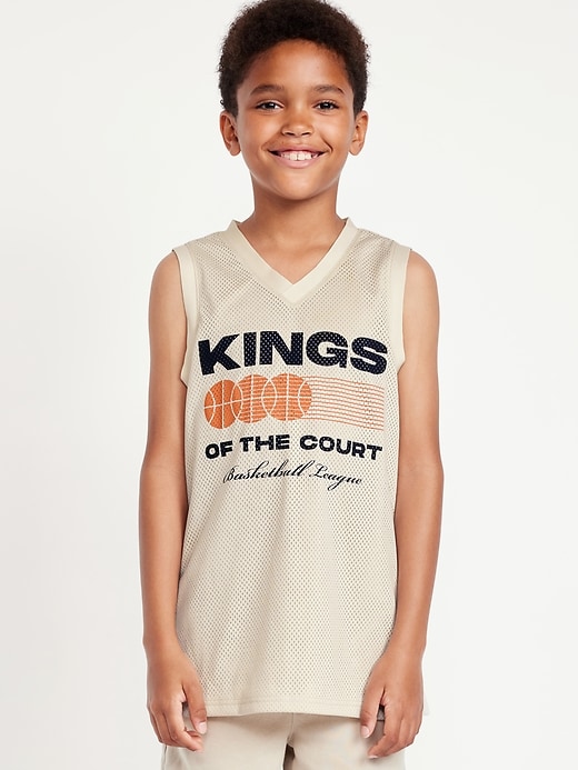Image number 3 showing, Mesh Graphic Basketball Tank Top for Boys