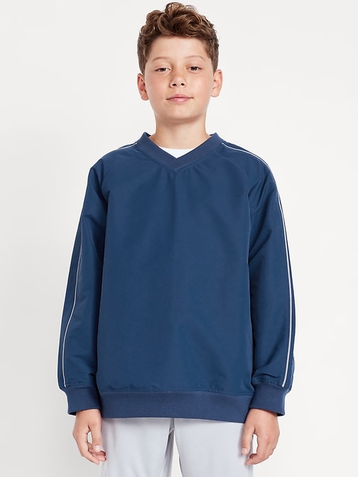 Image number 3 showing, Oversized V-Neck Performance Top for Boys
