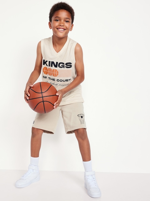 Mesh Graphic Basketball Tank Top for Boys - Wish Bone