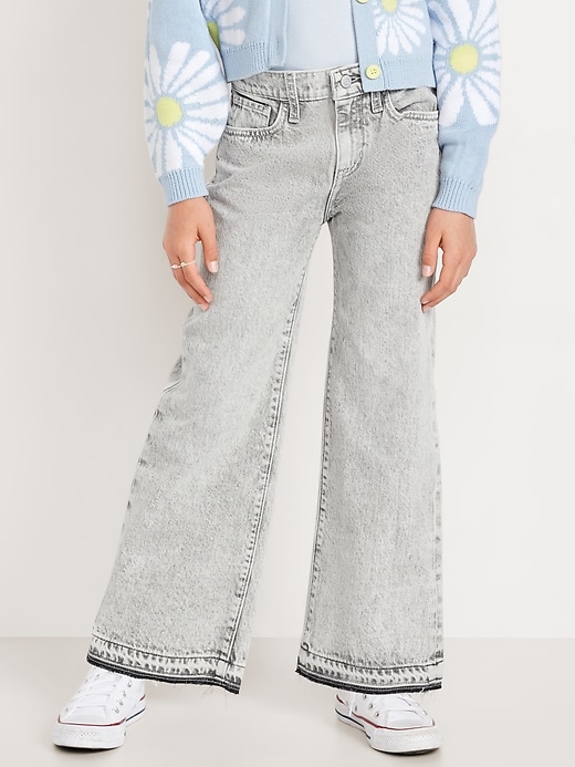 Super Baggy Wide-Leg Cargo Twill Pants for Girls