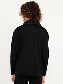 Image number 2 showing, Oversized Long-Sleeve Collared Soccer Top for Boys