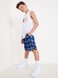 Image number 1 showing, Knee Length Mesh Basketball Shorts for Boys