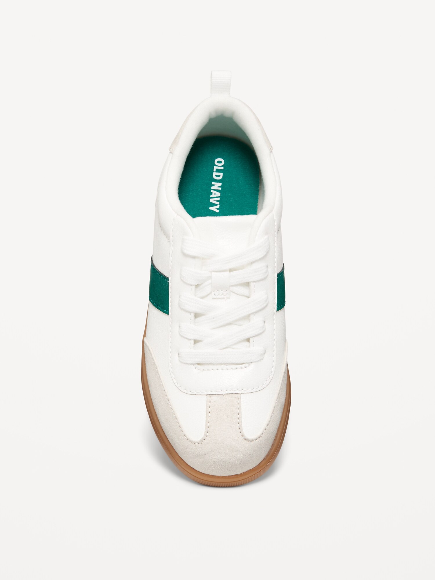 Кроссовки Old Navy Faux-Leather Lace-Up Soccer Sneakers для мальчиков, цвет: Зелёный — фото 2
