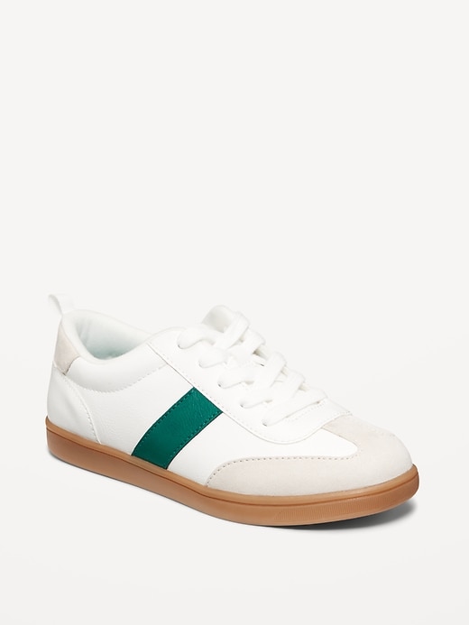 Image number 1 showing, Faux-Leather Lace-Up Sneakers for Boys