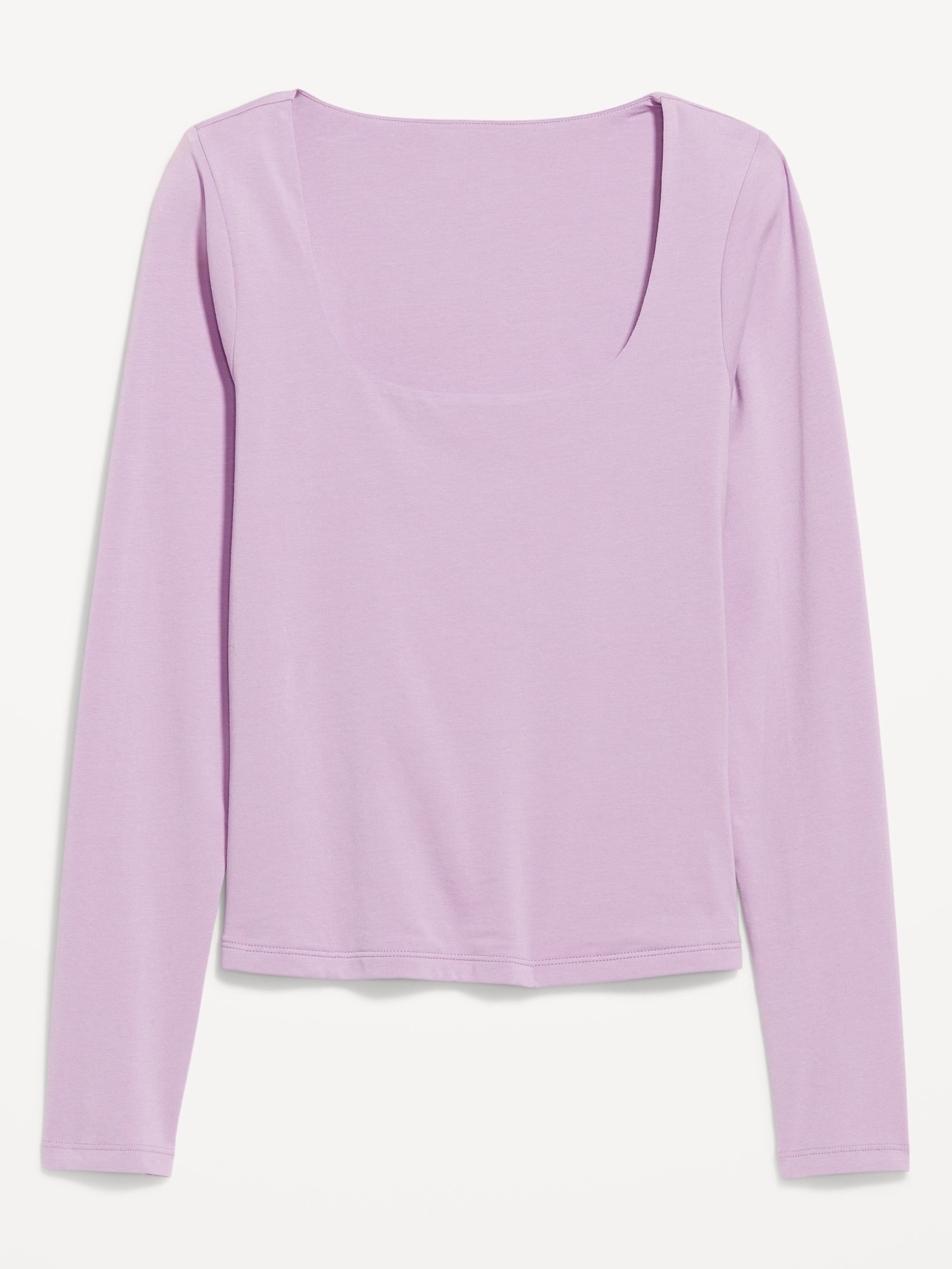 Fitted Double-Layer Scoop-Neck Top | Old Navy