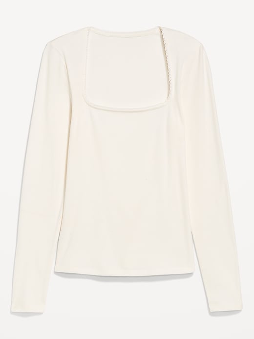 Image number 9 showing, Long-Sleeve Square-Neck Top