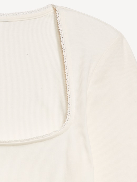 Image number 4 showing, Long-Sleeve Square-Neck Top