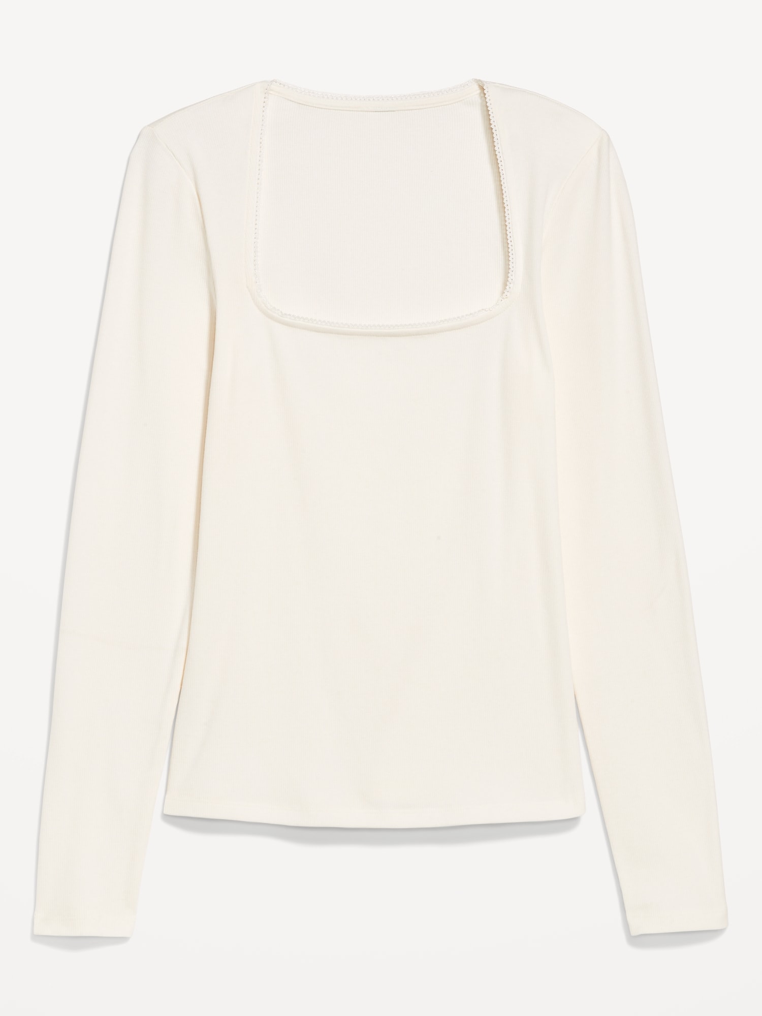 Long-Sleeve Square-Neck Top | Old Navy