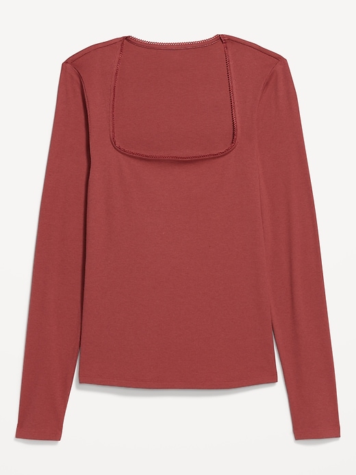 Image number 9 showing, Long-Sleeve Square-Neck Top