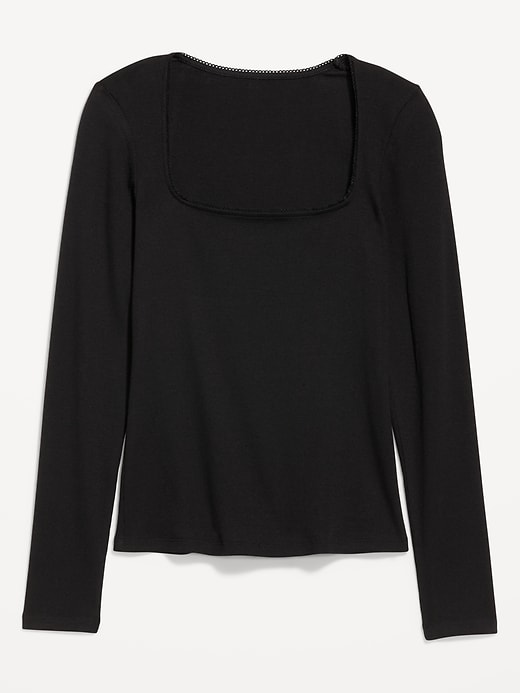Image number 9 showing, Long-Sleeve Square-Neck Top