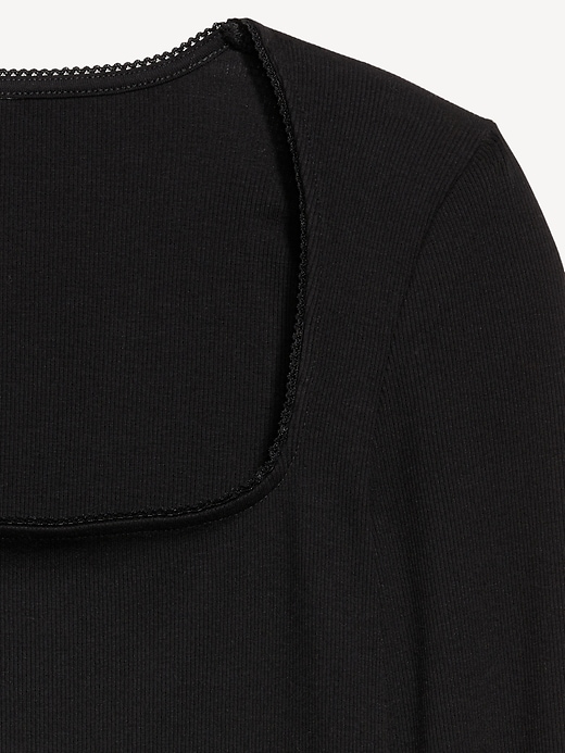 Image number 4 showing, Long-Sleeve Square-Neck Top