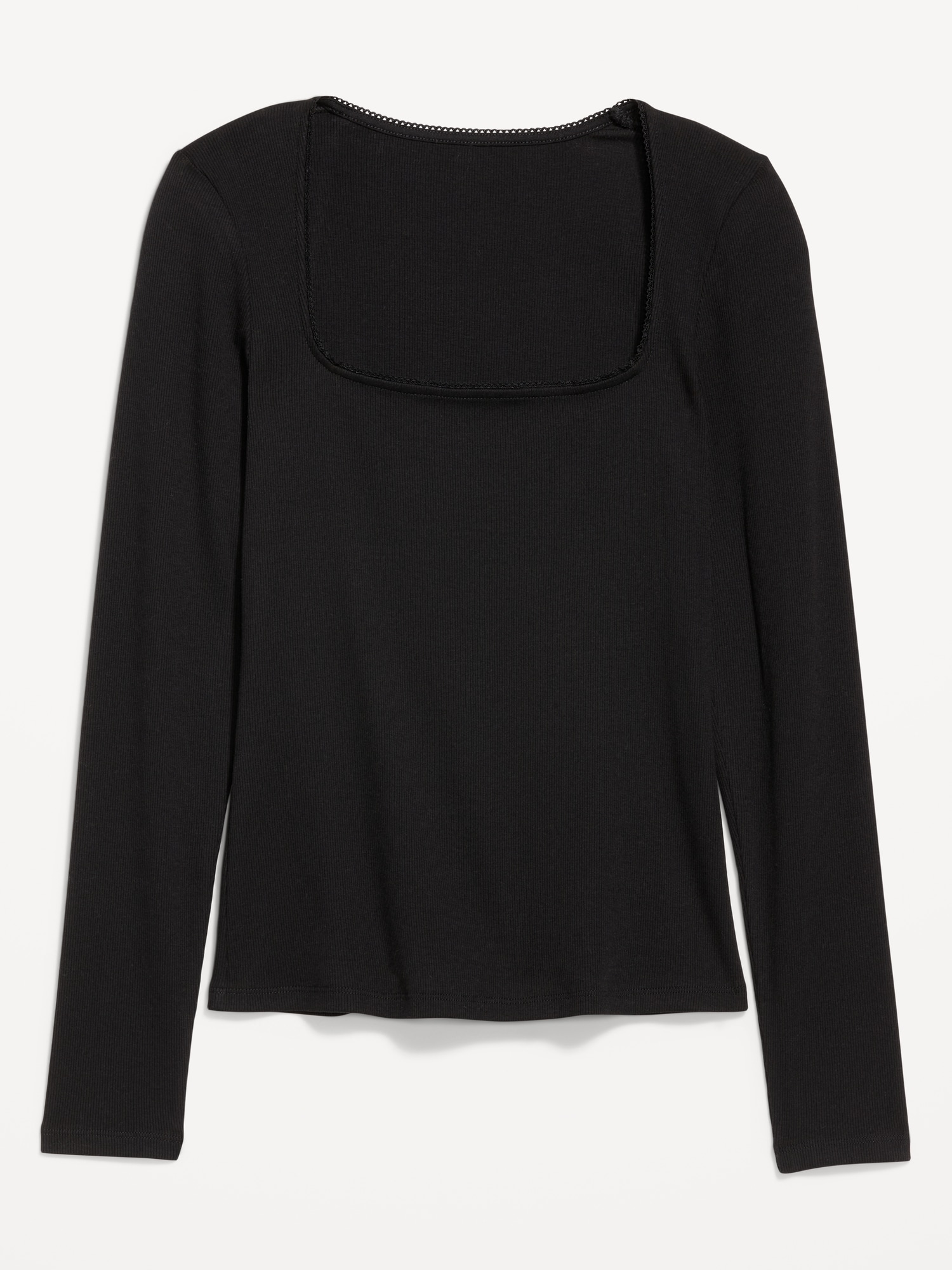 Long-Sleeve Square-Neck Top | Old Navy
