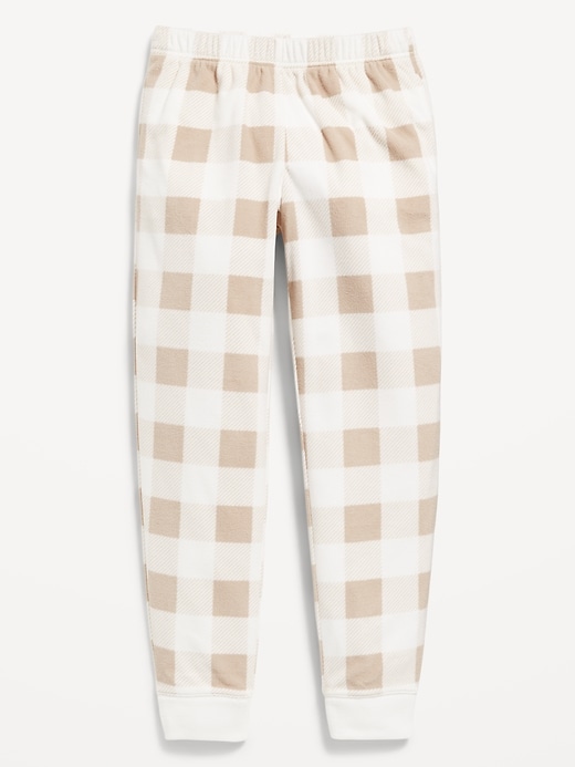 Image number 1 showing, Gender-Neutral Microfleece Jogger Pajama Pants for Kids