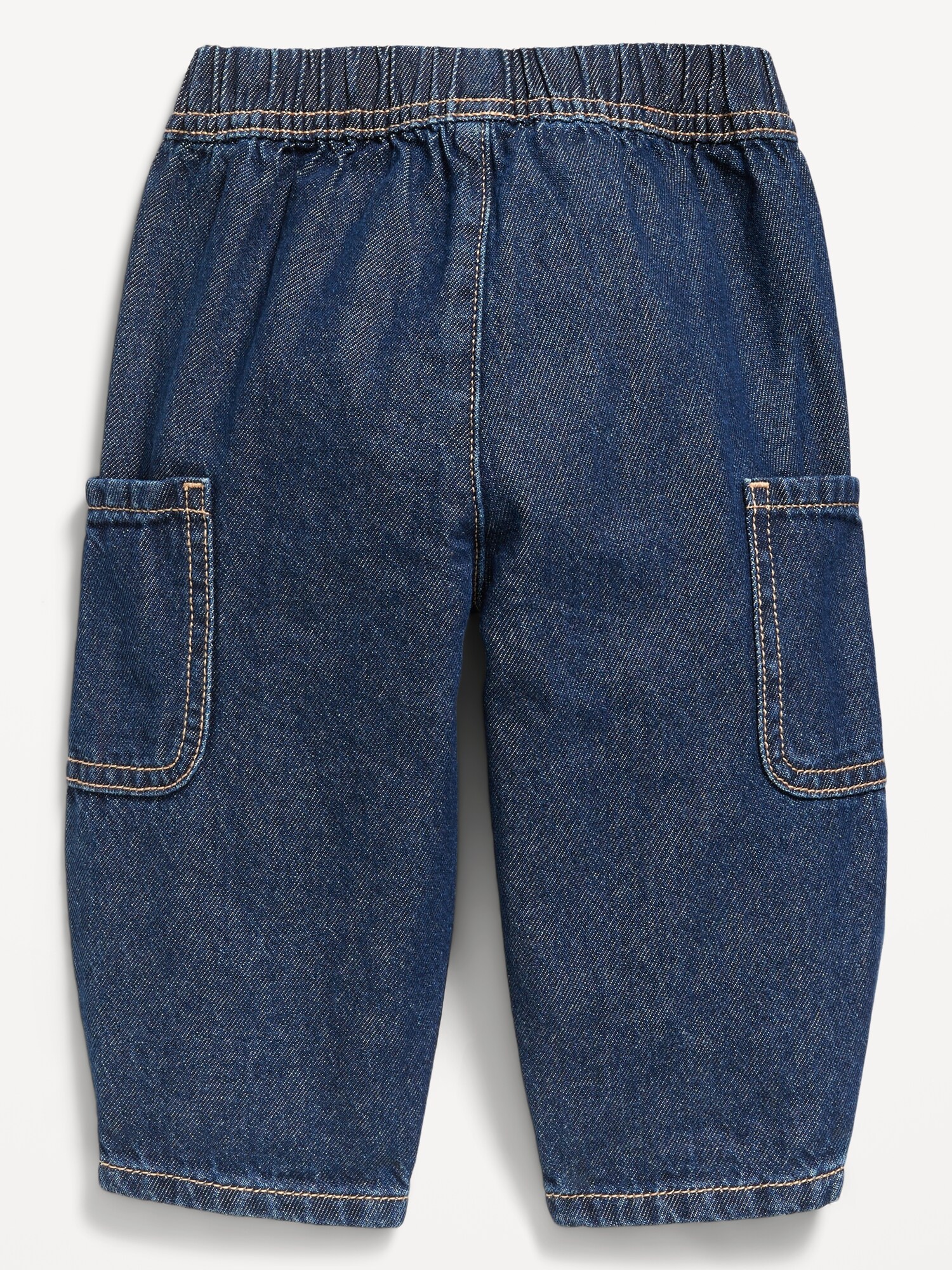 Джинсы Old Navy Baggy Barrel-Leg Cargo Jeans для малышей, цвет: Тёмная варка — фото 2