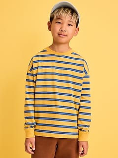 Oversized Long-Sleeve Pocket T-Shirt for Boys