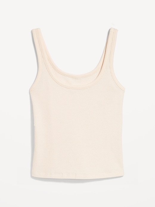 Image number 6 showing, Cozy Waffle Pajama Tank Top