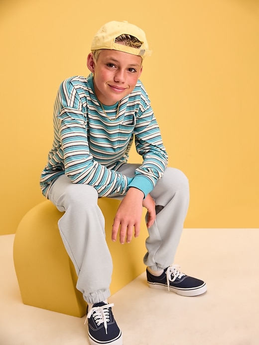 Image number 1 showing, Dynamic Fleece Baggy Jogger Sweatpants for Boys