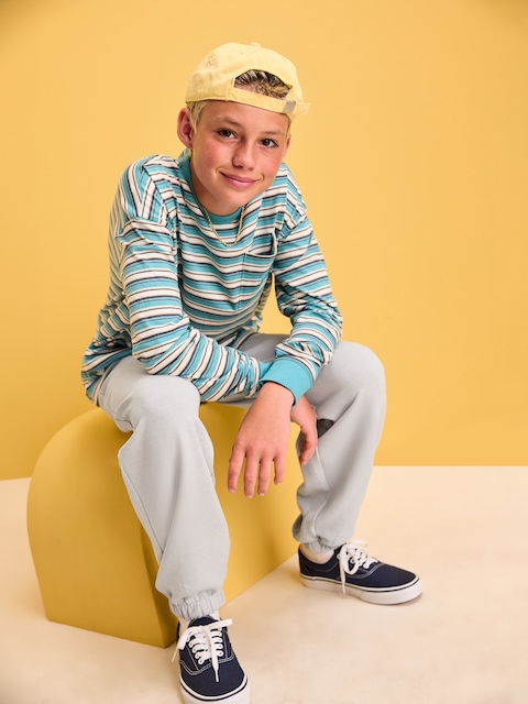 Dynamic Fleece Baggy Jogger Sweatpants for Boys - Light Gray Heather