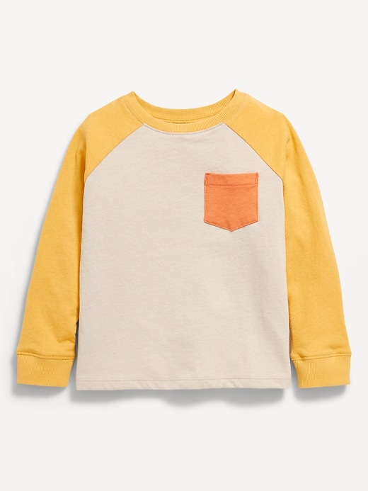 Image number 1 showing, Long-Sleeve Pocket T-Shirt for Toddler Boys