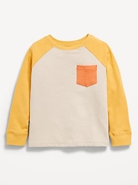 Image number 1 showing, Long-Sleeve Pocket T-Shirt for Toddler Boys