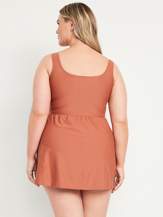 Image number 8 showing, Matte Side-Tie Swim Dress
