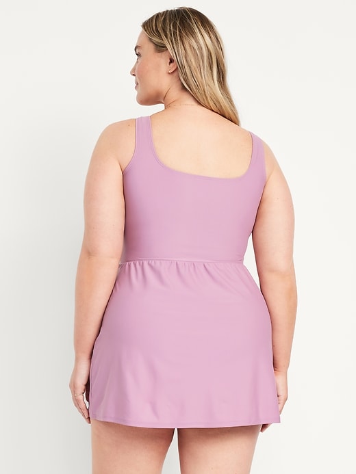 Image number 8 showing, Matte Side-Tie Swim Dress