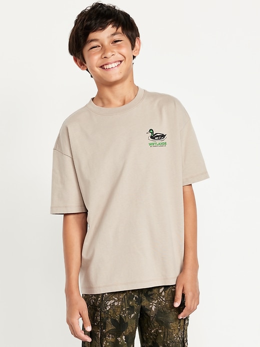 Image number 1 showing, Oversized Short-Sleeve Graphic T-Shirt for Boys